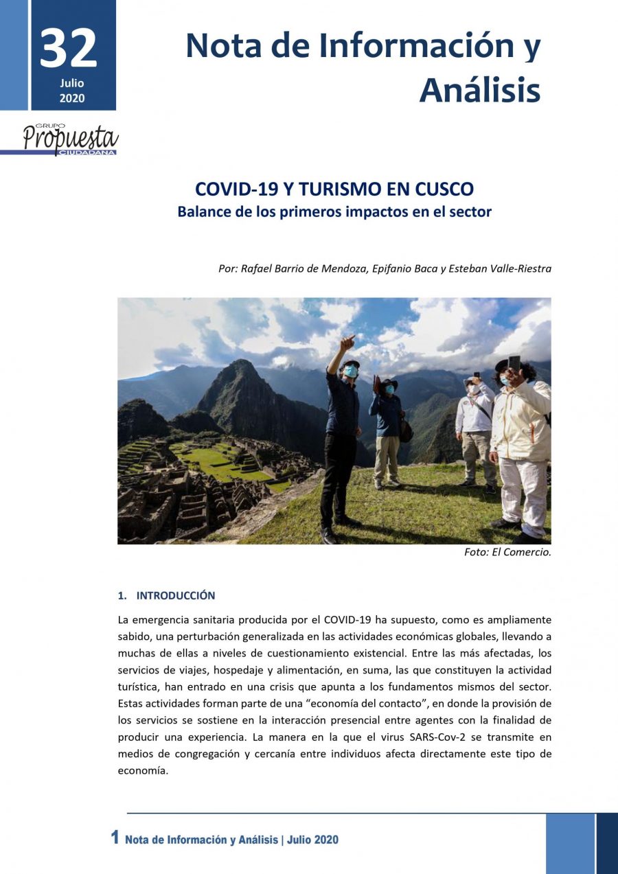 COVID-19 y turismo en el Cusco